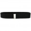 [Vanguard] Belt: Black Cotton with Silver Mirror tip - male