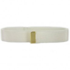 [Vanguard] Belt: White Nylon with 24k Gold Tip - male