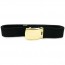 [Vanguard] Belt and Buckle: Black Cotton with 24k Gold Buckle and Tip - male