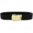 [Vanguard] Navy Belt and Buckle: Black Nylon with 24k Gold Buckle and Tip - male