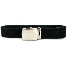 [Vanguard] Navy Belt and Buckle: Black Nylon Nickel Silver Buckle and Tip - male