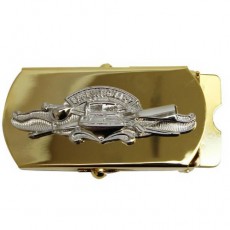 [Vanguard] Navy Belt Buckle: Expeditionary Warfare Specialist CPO - gold and silver