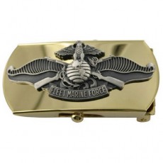 [Vanguard] Navy Belt Buckle: Fleet Marine Force CPO - gold and silver oxidized