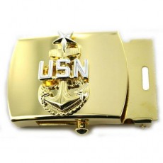 [Vanguard] Navy Belt Buckle: E8 Chief Petty Officer: Senior - gold