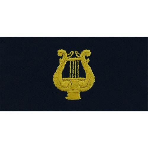 [Vanguard] Navy Embroidered Collar Device: Band Leader - embroidered on coverall