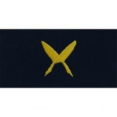 [Vanguard] Navy Embroidered Collar Device: Ships Clerk - embroidered on coverall