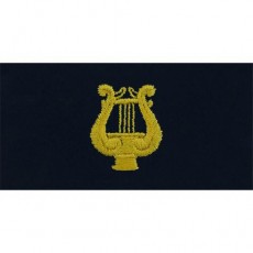 [Vanguard] Navy Embroidered Collar Device: Band Leader - embroidered on coverall