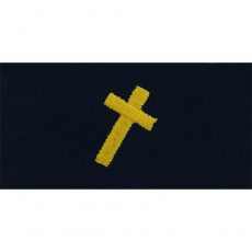 [Vanguard] Navy Embroidered Collar Device: Christian Chaplain - coverall