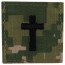 [Vanguard] Navy Collar Device: Woodland Digital Embroidered Christian Chaplain