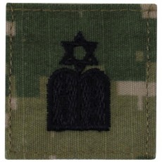 [Vanguard] Navy Collar Device: Woodland Digital Embroidered Jewish Chaplain