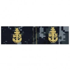 [Vanguard] Navy Embroidered Collar Device: E8 CPO: Senior - Type I Blue Digital
