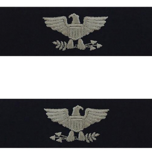 [Vanguard] Navy Embroidered Collar Device: Captain - embroidered on coverall