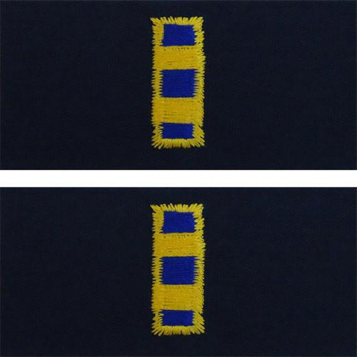 [Vanguard] Navy Embroidered Collar Device: Warrant Officer 2 - coverall