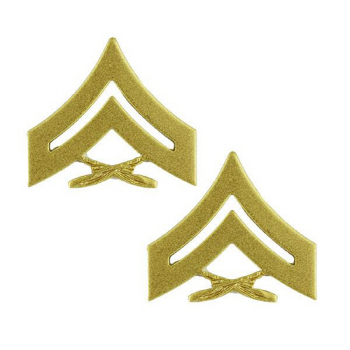 [Vanguard] Marine Corps Chevron: Corporal - satin gold