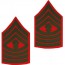 [Vanguard] Marine Corps Chevron: Master Gunnery Sergeant - green on red for male