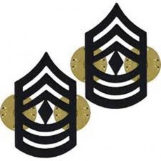 [Vanguard] Marine Corps Chevron: First Sergeant - black metal, solid brass