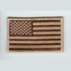 [Rothco] Iron On / Sew On Embroidered US Flag Patch / 성조기 패치 (Desert Tan - Normal)