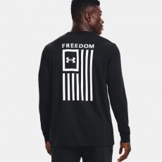 [Under Armour] UA Freedom Flag Long Sleeve / 1370813-001 / [언더아머] UA 프리덤 플래그 롱 슬리브 | 티셔츠 (Black / White)