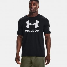 [Under Armour] UA Freedom Logo T-Shirt / 1370811-001 / [언더아머] UA 프리덤 로고 티셔츠 (Black / White)