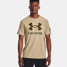 [Under Armour] UA Freedom Logo T-Shirt / 1370811-290 / [언더아머] UA 프리덤 로고 티셔츠 (Desert Sand / Marine OD Green)