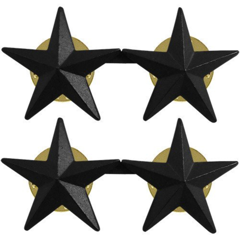 [Vanguard] Officer Rank: Major General - Black Metal / 미육군,공군 전투복용 소장 계급장
