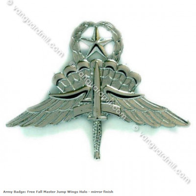 [Vanguard] Army Badge: Free Fall Master Jump Wings Halo - mirror finish