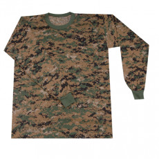 [Tru-Spec] Long Sleeve T-shirts / [트루스펙] 롱 슬리브 티셔츠 (Woodland Digital - Small)