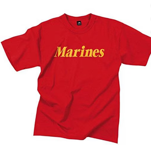ROTHCO Marines 프린팅 반팔 티셔츠 R60163S 레드