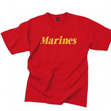 ROTHCO Marines 프린팅 반팔 티셔츠 R60163S 레드