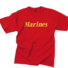 ROTHCO Marines 프린팅 반팔 티셔츠 R60163S 레드