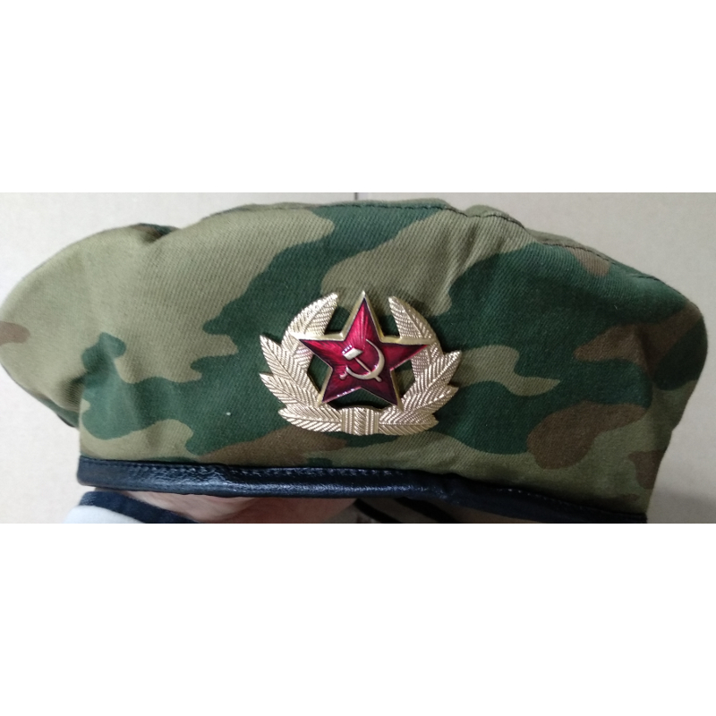 소련군 위장무늬 베레모 별 배지 USSR Camouflage Beret