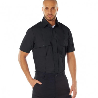 [Rothco] Short Sleeve Uniform Shirt / [로스코] 숏 슬리브 유니폼 셔츠 (Midnight Blue - S) (국내배송)