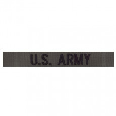[Vanguard] ARMY TAPE: U.S. ARMY - BLACK EMBROIDERED ON OLIVE DRAB / 미육군 네임탭: U.S. Army - Olive Drab (박음질용)