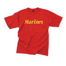 [Rothco] Marines Printed T-Shirt / [로스코] 해병대 티셔츠 (Red - S) (국내배송)