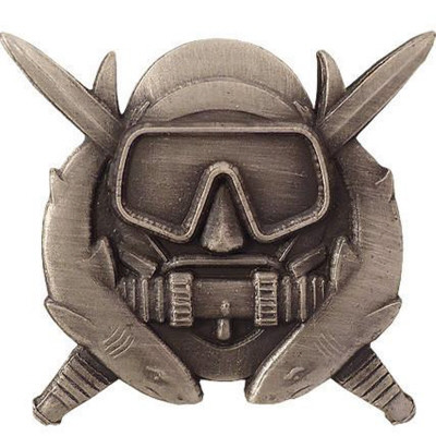 [Vanguard] Army Badge: Special Operation Diver - oxidized finish / 미육군 특수전 다이버 무광 배지