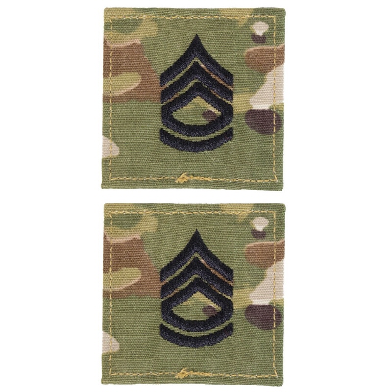 [Vanguard] Army Embroidered OCP with Hook Rank Insignia: Sergeant First Class / 미육군 중사 계급장