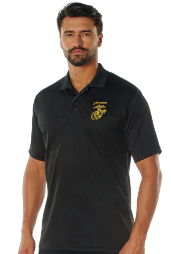 Rothco USMC Eagle, Globe & Anchor Moisture Wicking Polo Shirt