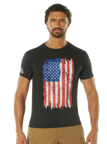 rothco distressed us flag athletic fit t-shirt(r2901, r2632)