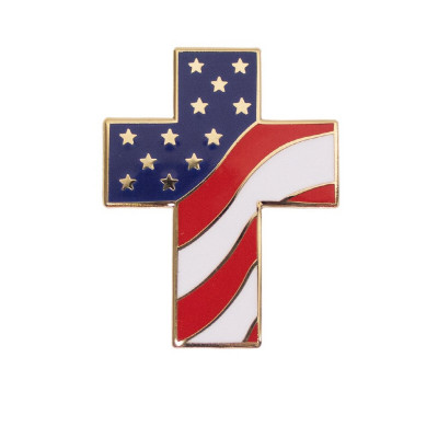 [Vanguard] Lapel Pin: Cross with Flag