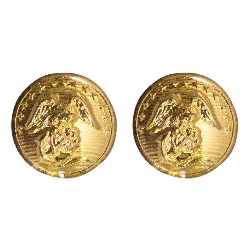 [Vanguard] Marine Corps Button: 27 Ligne - 24K Gold Plated | 미해병대 정복 코트 단추 (소형)