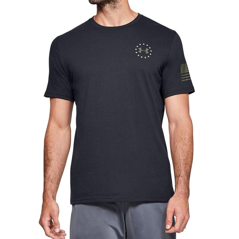 [Under Armour] UA Freedom Banner T-Shirt / 1352147 / [언더아머] UA 프리덤 배너 티셔츠 (Black / Steel - Medium)