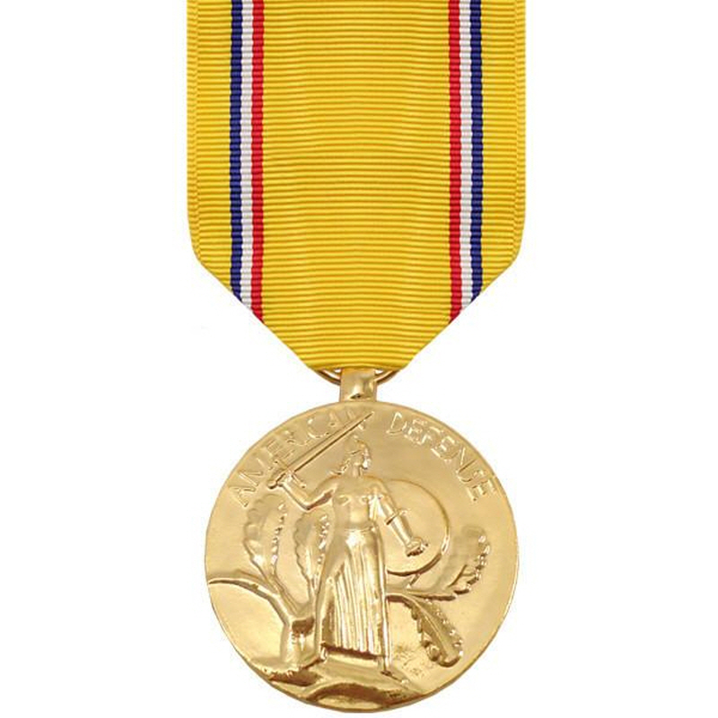 [Vanguard] Full Size Medal: American Defense Service - 24k Gold Plated