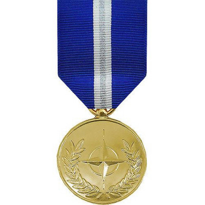 [Vanguard] Full Size Medal: Non Article 5 NATO All Balkans Operation - 24k Gold Plated