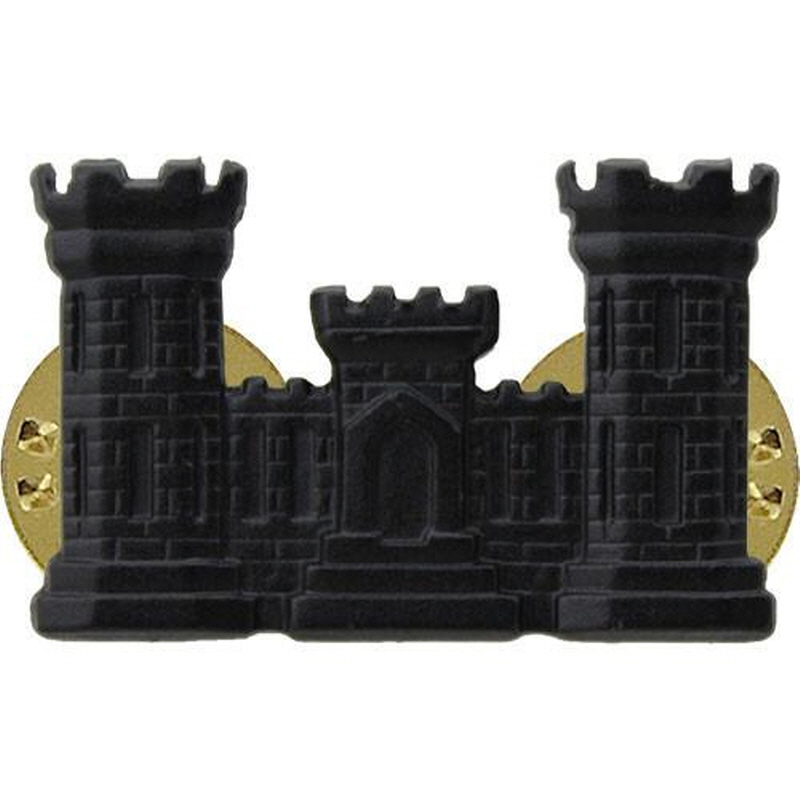 [Vanguard] Army Officer Collar Device: Engineer - black metal