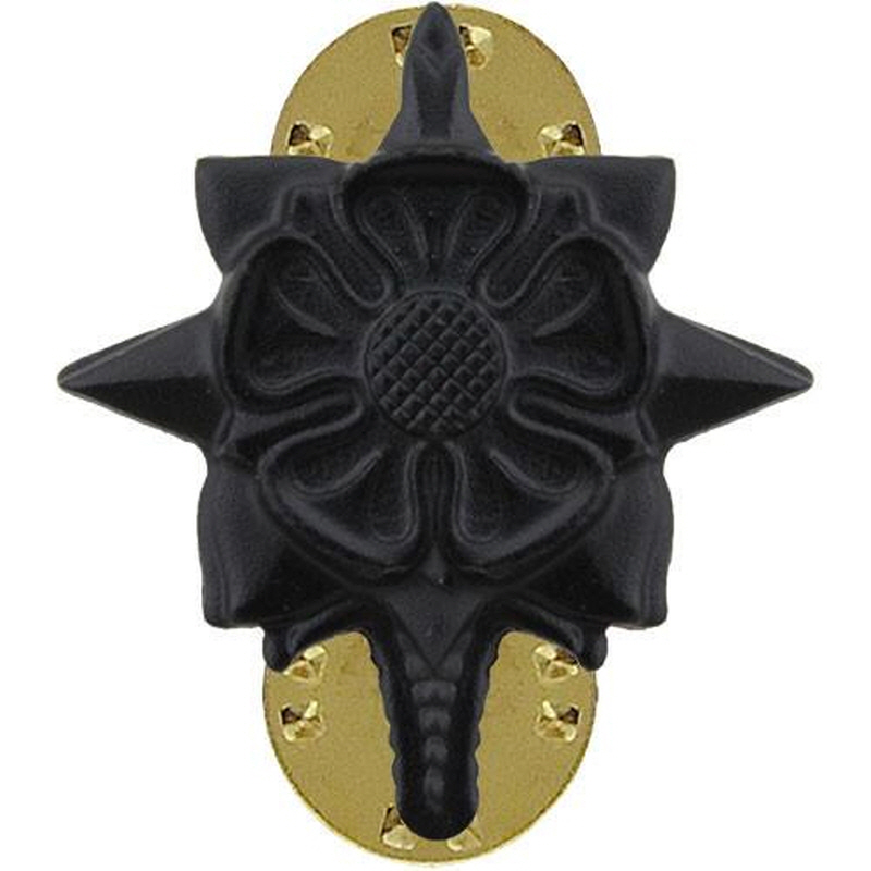 [Vanguard] Army Officer Collar Device: Military Intelligence - black metal
