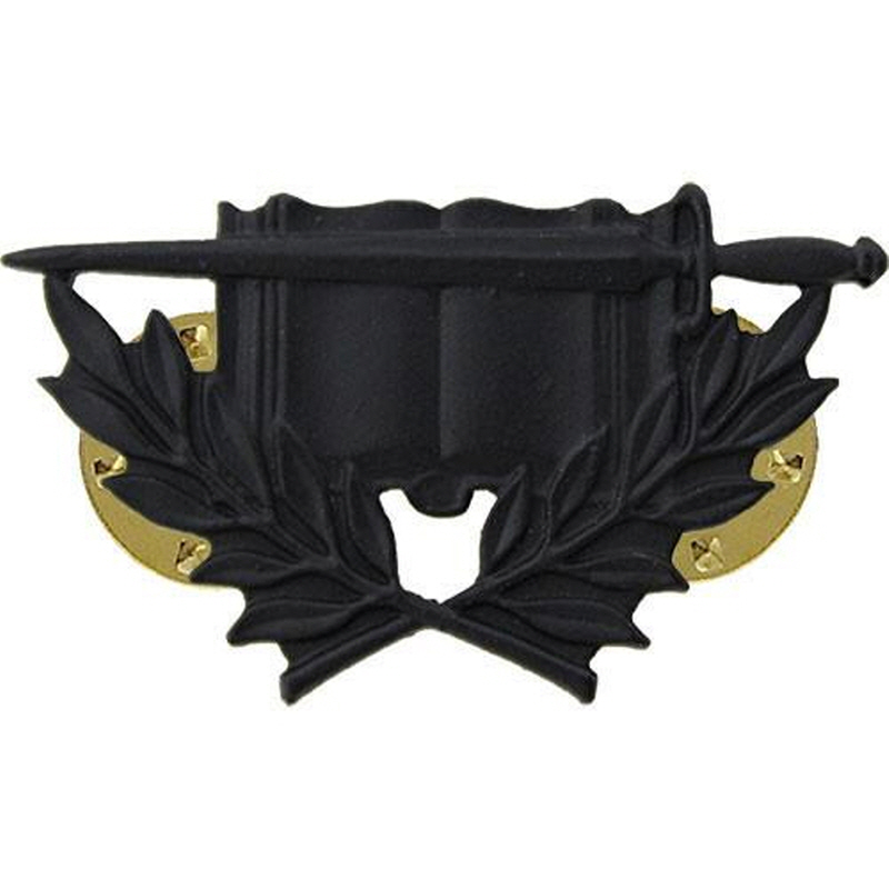 [Vanguard] Army Officer Collar Device: Staff Specialist - black metal