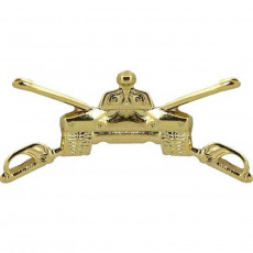 [Vanguard] Army Officer Branch of Service Collar Device: Armor - 22k gold plated