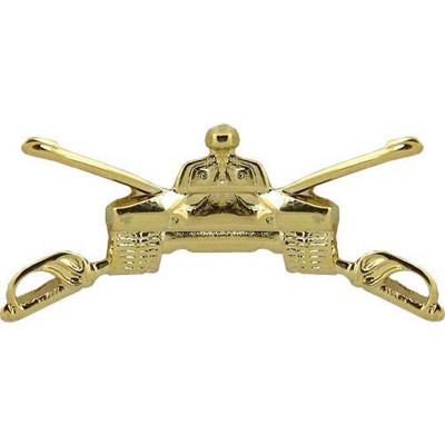 [Vanguard] Army Officer Branch of Service Collar Device: Armor - 22k gold plated