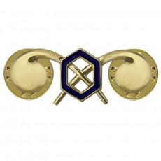 [Vanguard] Army Officer Branch of Service Collar Device: Chemical - 22k gold plated