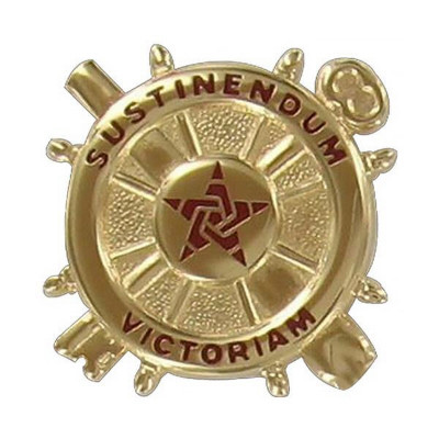 [Vanguard] Army Officer Branch of Service Collar Device: Logistics - 22k gold plated